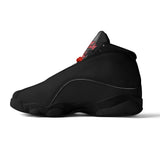 Mens White Black Outsole PU Leather Basketball Shoes