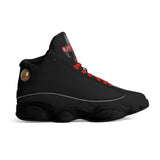 Mens White Black Outsole PU Leather Basketball Shoes
