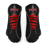 Mens White Black Outsole PU Leather Basketball Shoes