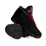 Mens White Black Outsole PU Leather Basketball Shoes