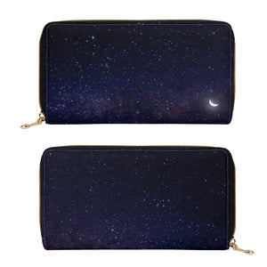Night Sky PU Leather Zipper Wallet