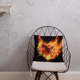 Flaming Heart Basic Pillow