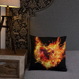 Flaming Heart Basic Pillow