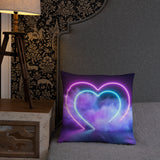 Smokey Hearts Basic Pillow