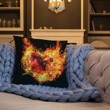 Flaming Heart Basic Pillow