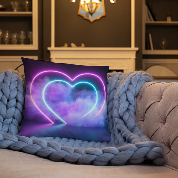 Smokey Hearts Basic Pillow