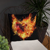 Flaming Heart Basic Pillow