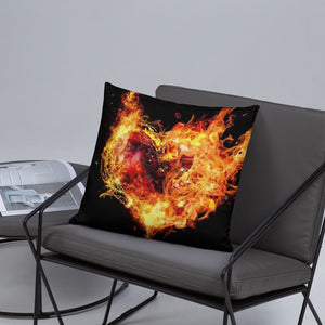 Flaming Heart Basic Pillow