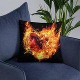 Flaming Heart Basic Pillow