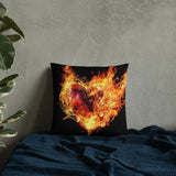 Flaming Heart Basic Pillow