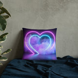 Smokey Hearts Basic Pillow