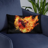 Flaming Heart Basic Pillow