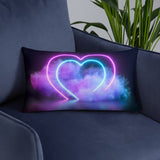 Smokey Hearts Basic Pillow