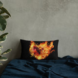 Flaming Heart Basic Pillow