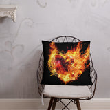 Flaming Heart Basic Pillow