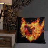 Flaming Heart Basic Pillow