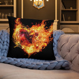 Flaming Heart Basic Pillow