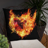 Flaming Heart Basic Pillow