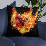 Flaming Heart Basic Pillow