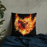 Flaming Heart Basic Pillow