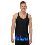 Small Blue Flames Tank Top