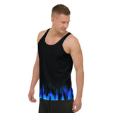 Small Blue Flames Tank Top