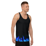 Small Blue Flames Tank Top