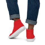 Red Men’s high top canvas shoes