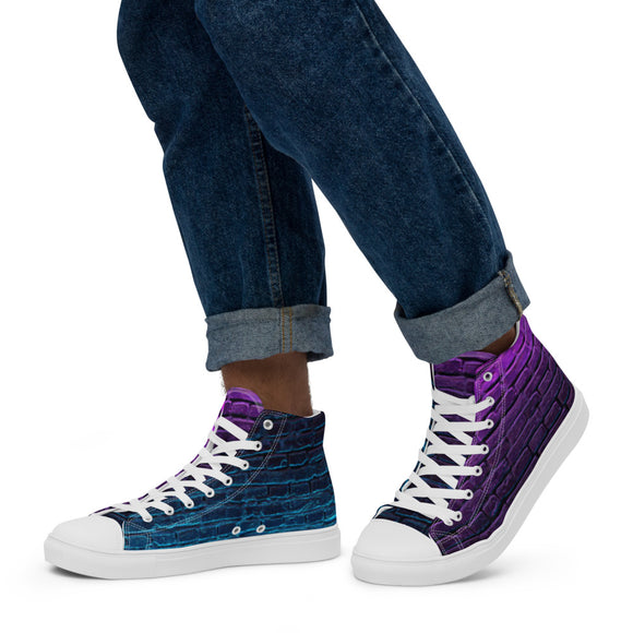 Brick Men's high top canvas shoes