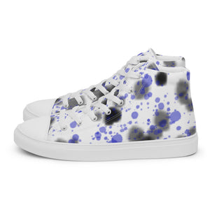 Paint Splatter Men’s high top canvas shoes