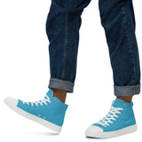 Blue Men’s high top canvas shoes