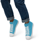 Blue Men’s high top canvas shoes