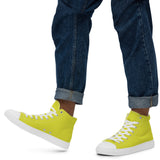 Yellow Men’s high top canvas shoes