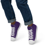 Purple Men’s high top canvas shoes