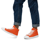 Orange Men’s high top canvas shoes