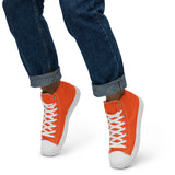 Orange Men’s high top canvas shoes