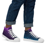 Brick Men's high top canvas shoes