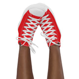 Red Women’s high top canvas shoes