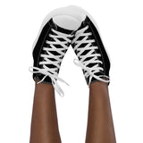 Black Women’s high top canvas shoes