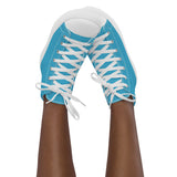 Blue Women’s high top canvas shoes