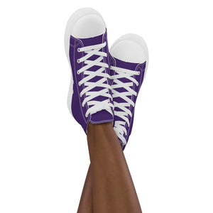 Purple Women’s high top canvas shoes