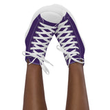 Purple Women’s high top canvas shoes