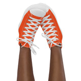 Orange Women’s high top canvas shoes